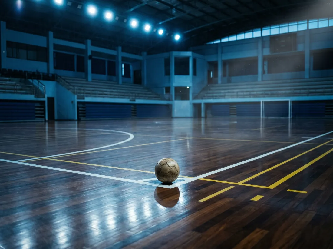 Hala pro futsal s lesklou podlahou
